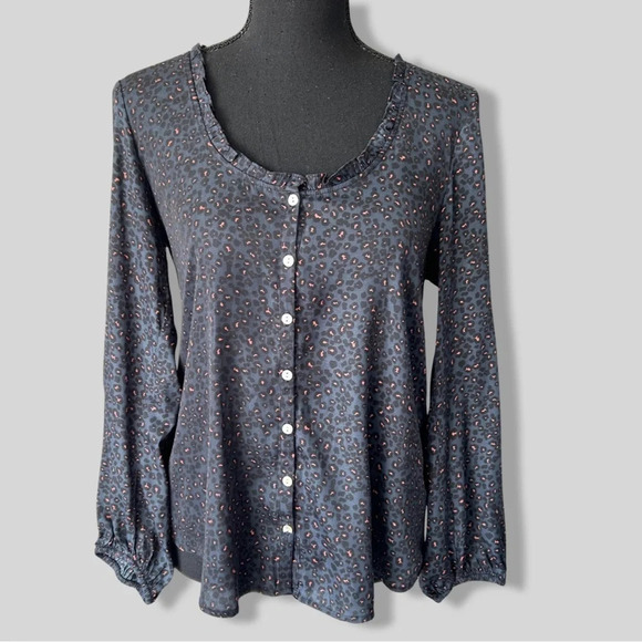 ANTHROPOLOGIE Dolan  Marilyn Leopard Print Top - Picture 2 of 14